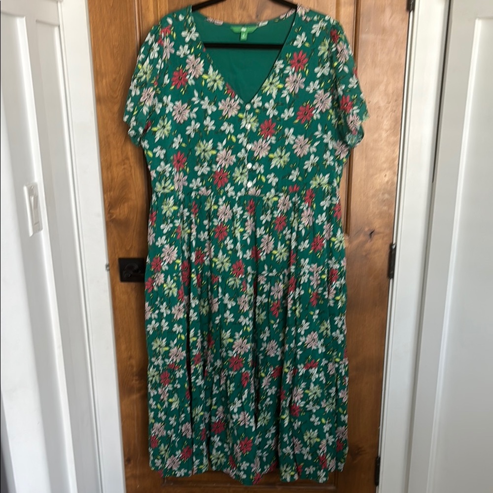 Floral Green Maxi Dress